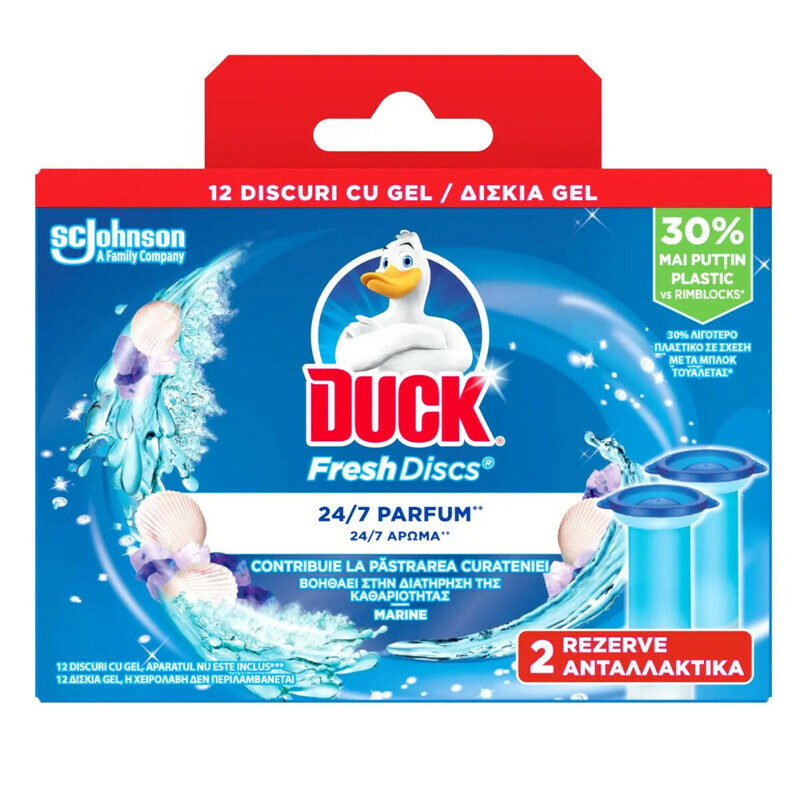 DUCK ODORIZANT WC GEL MARINE REZERVA 2X36ML