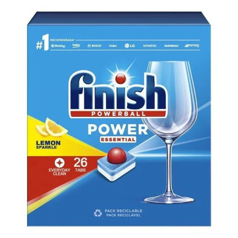 FINISH TABLETE MASINA SPALAT VASE POWER ESSENTIAL LEMON 26BUC