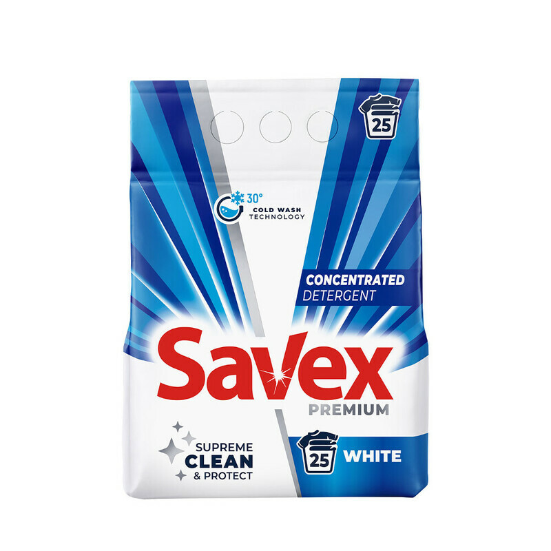 SAVEX DETERGENT RUFE AUTOMAT 2KG 2IN1 WHITE 25SPALARI