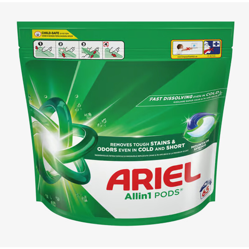 ARIEL DETERGENT CAPSULE 65BUC PODS ALL IN 1 MS