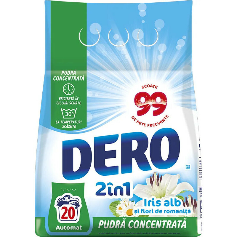 DERO AUTOMAT 1.5KG 2IN1 IRIS ALB
