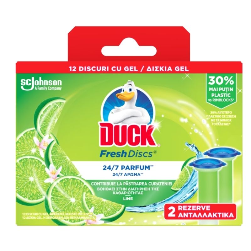 SCF110 DUCK ODORIZANT WC GEL LIME REZERVA 2X36ML