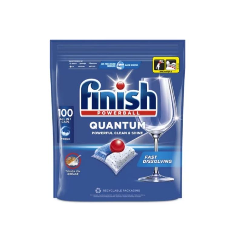SCF93 Detergent vase Finish Quantum Classic, set 100 capsule, putere de curățare, automat